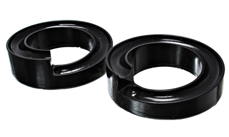 Ford F100 Coil Spring Isolator Set - Front - Energy Suspension - 1 inch Lift Performance Polyurethane - Black - `97-`03